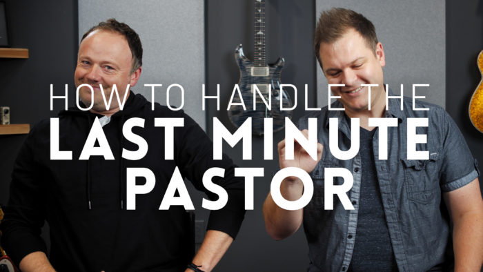 In this episode of Worship Leader Wednesday, Fuller and Brian talk about how to approach the 'Last Minute Pastor'. What do you do as a worship leader when your pastor consistently asks you to change songs (or other elements of the music portion of the service) at the last minute?