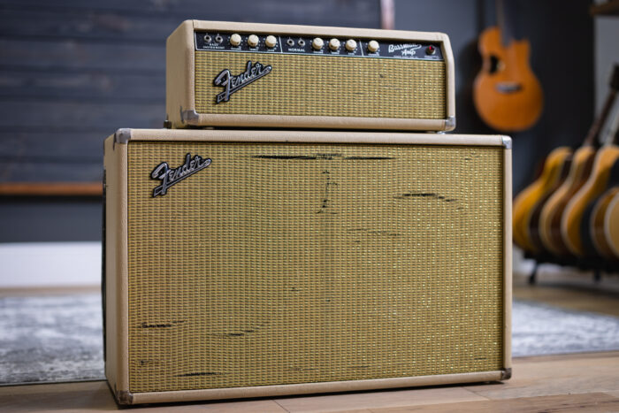 From 1963 till mid-1964, Fender produced the 6G6-B Bassman, often referred to as the 'Tuxedo', given it's mixture of brown and black-panel appointments. It is a highly coveted and rather rare version of the Bassman, and embodies tonal characteristics of the earlier tweed as well as the legendary black panel designs. We tone-matched these presets using the original 2x12 piggy-back cab loaded with the original vintage Oxford speakers. 		
			
				This post is only available to members.